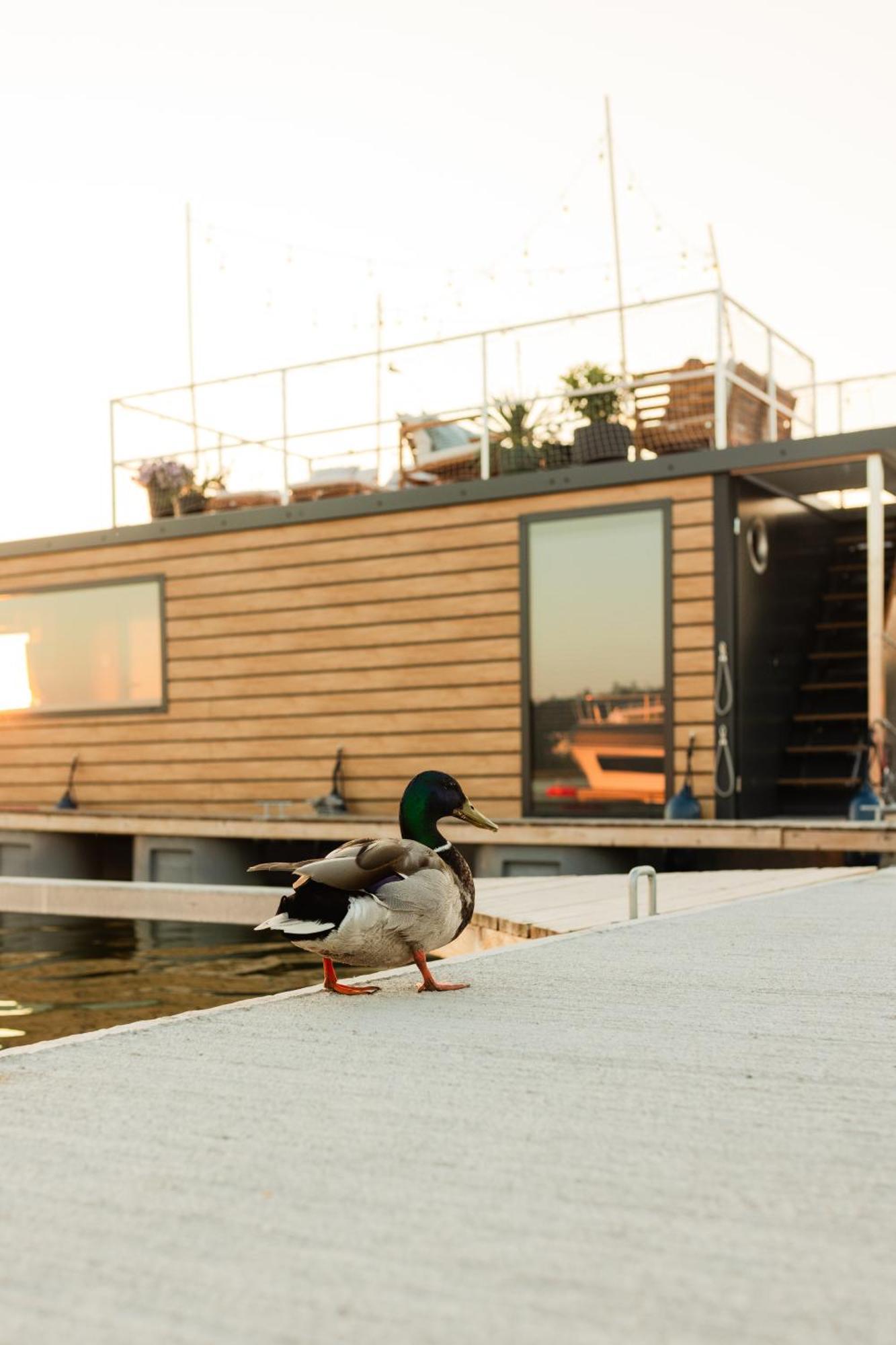 Domek Na Wodzie - Houseboat -Sauna, Taras Na Dachu, Dwie Sypialnie Mikołajki Екстериор снимка