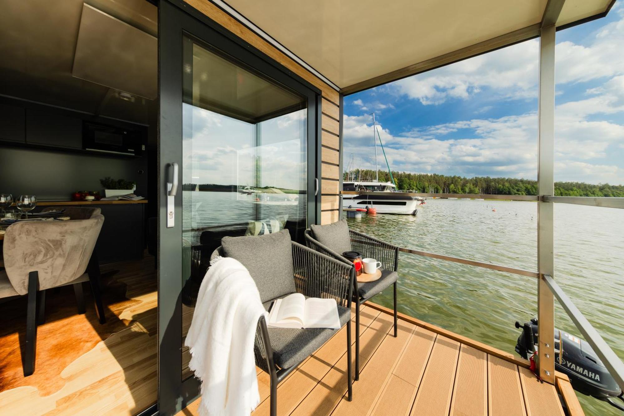 Domek Na Wodzie - Houseboat -Sauna, Taras Na Dachu, Dwie Sypialnie Mikołajki Екстериор снимка