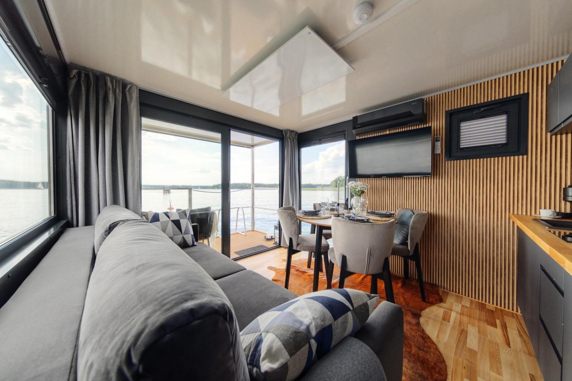 Domek Na Wodzie - Houseboat -Sauna, Taras Na Dachu, Dwie Sypialnie Mikołajki Екстериор снимка